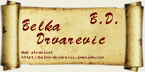 Belka Drvarević vizit kartica